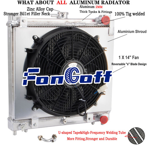 Row radiator shroud fan - radiator,
