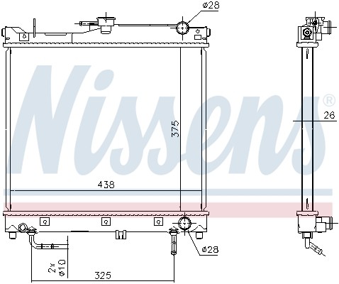 Radiator engine cooling - radiator,, for